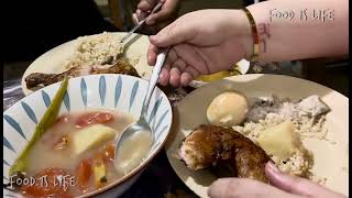 TARA KAIN TAYO Maxstyle Fried Chicken at tirang ulam na Sinigang  sabaw pa lang ulam na [upl. by Ahseinet]