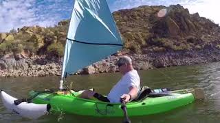 Kayak Sailing Bartlett Lake AZ [upl. by Kwarteng815]