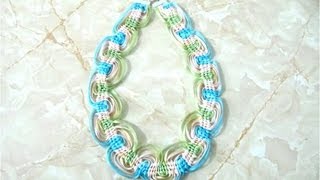 DIY Collares nudos macramé con cintas  Jewelry DIY macrame knots with ribbons [upl. by Atena]