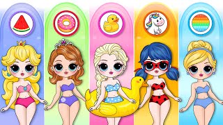 Pool Party  Floaties  Water Fun Disney Princess amp Friends  30 DIYs Fun For Kids [upl. by Phelia833]