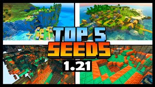 BEDROCK  TOP 5 MELHORES SEEDS PARA JOGAR NO MINECRAFT 121 MCPE Xbox Playstation PC [upl. by Mclaurin]