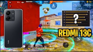 Redmi 13C Free Fire Sensitivity  Hud  Dpi Settings  Redmi 13C Free Fire Headshot Settings [upl. by Drarreg51]