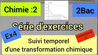 suivi temporel dune transformation chimique par mesure de conductance  2Bacex4 الثانية بكالوريا [upl. by Archibald]