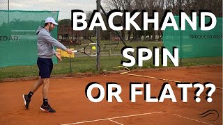 One Handed Backhand SPIN vs FLAT  Tennis Backhand  Connecting Tennis [upl. by Lapo13]