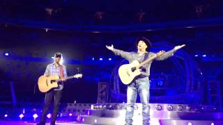 Garth Brooks Invites UpAndComing Artist Mitch Rossell Onstage in Dallas [upl. by Ylrbmik]