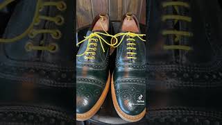 Custom Allen Edmonds Green Shell Cordovan denver viral fashion mensfashion [upl. by Ramled72]