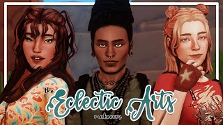 Giving the ECLECTIC ARTS the ULTIMATE makeover  CC List  Sims 4 Townie Makeover CAS [upl. by Melisent897]