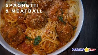 Spaghetti and Meatballs with Meaty Marinara Sauce  Panlasang Pinoy [upl. by Bussey177]