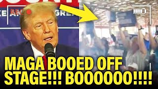 Trump Gets LOUDLY BOOED at HURRICANE SHELTER by AMERICANS [upl. by Eldreeda]