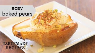 Easy Baked Pears with Mascarpone Cream [upl. by Sarid]