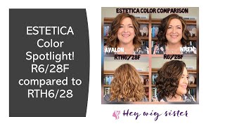 Estetica Color Comparison R628F and RTH628 Brunette wigs with auburn mixed in [upl. by Llecram]