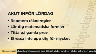 Smarta tips inför högskoleprovet  Nyhetsmorgon TV4 [upl. by Starobin649]