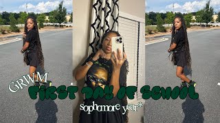 GRWM First Day Of Schoolsophomore year  vlog [upl. by Fisk]