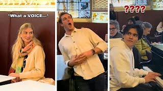 OPERA singer pranked a whole restaurant🗣️😳  La Donna è mobile Verdi [upl. by Zacek157]