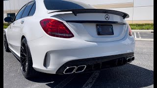 MODIFIED MERCEDES BENZ  W205 CClass  C450 AMG  WALKAROUND  MODS [upl. by Ynohtnanhoj]