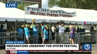 Preparations underway for Milford Oyster Festival [upl. by Llezo]