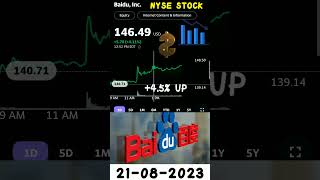 BAIDU INC SHARE 45 IN USA STOCK MARKET 30082023 shorts stockmarket usa baidu share price [upl. by Krigsman68]