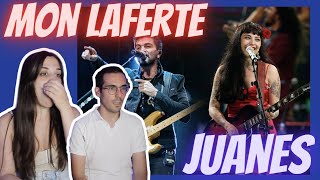 REACCIONANDO A  Mon Laferte Juanes  AMARRAME  LIVE [upl. by Hgierb]