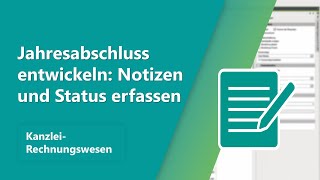 Jahresabschluss entwickeln Notizen und Status erfassen [upl. by Seth]