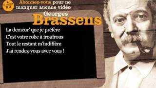 Georges Brassens  Jai rendez vous avec vous  Paroles  karaoké [upl. by Malvin843]