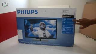 Philips 40005000 Series HD Ready LED TV Black UNBOXING and REVIEW [upl. by Aicirt]