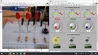 Comunicación ARDUINO y LabVIEW 11  Entradas amp Salidas Analogicas amp Digitales [upl. by Ynaiffit]