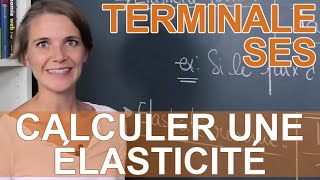 Calculer une élasticité  SES  Terminale  Les Bons Profs [upl. by Lovmilla206]