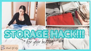 My Bedding Storage Idea amp Quick Reorganizing  Storing Comforters  Bedding Hack  With Me Vlog [upl. by Merlin]