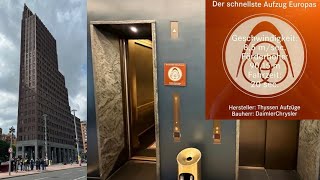 Europas schnellster Aufzug im KollhoffTower Berlin Potsdamer Platz 1 [upl. by Berriman569]