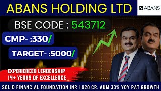 Abans Holding Limited  BSE 543712  Investment Idea  Stock [upl. by Qerat487]