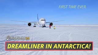 787 lands on Antarctica ICE RUNWAY And takes off again [upl. by Alehcim]