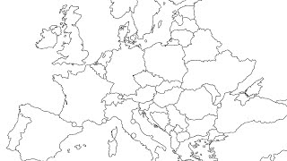 Timelapse of me making my own map of Europe using Ibis paint [upl. by Marinelli]