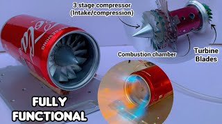 Making a Fully Functional Jet Engine using Soda can  diy Jet Engine [upl. by Anitsuga]