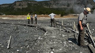 Hydrothermal Explosion Rocks Yellowstone [upl. by Eilujna]