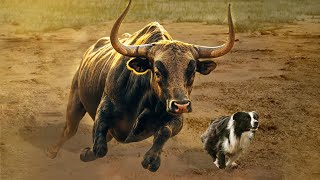 A Bull Attacks A Sheepherders Dog  Rare Animal Fights Caught on Camera [upl. by Eiaj46]