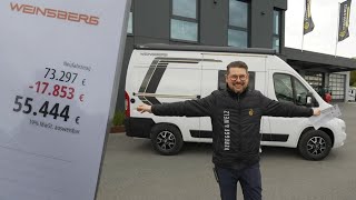 17853 € Wohnmobil Preise fallen 💥 Weinsberg Carabus 540 MQ mit Dusche Küche Ess Schlafzimmer [upl. by Dnomra]