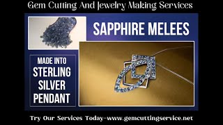 Sapphire Melees into Standard cuts and Made into Sterling Silver Pendant to Blaze from USA [upl. by Ramej605]