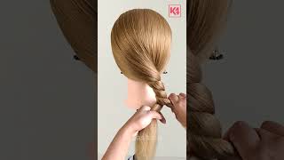 Easy Braided Low Bun Hairstyle Tutorial  Creative and Chic Hairstyle Idea for Girls [upl. by Anett709]