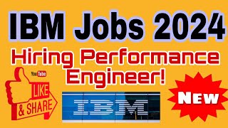 IBM Off Campus Job Drive 2024 Recruiting as Performance Engineer jobs jobs2024 freshers ibm [upl. by Valery214]