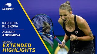 Karolina Pliskova vs Amanda Anisimova Extended Highlights  2021 US Open Round 2 [upl. by Fredericka93]