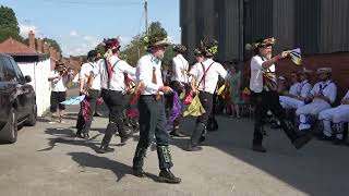 Leominster Morris dance quotAka Pershore Hanky Dancequot at Bromyard Folk Festival 2023 [upl. by Trinia]