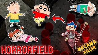 Shinchan vs kazama became killer in horrorfield 😱🔥  Shinchan playing Horrorfield 😂  funny game [upl. by Nyl]