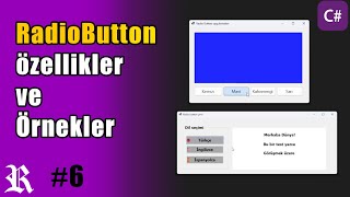 RadioButton Özellikleri ve Örnekler  C Form eğitimi 6 bölüm [upl. by Ailama]