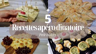 5 Idées Recettes Apéro Dinatoire Petit Budget [upl. by Annasor138]