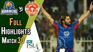 Full Highlights  Karachi Kings Vs Islamabad United  Match 30  16 March  HBL PSL 2018 [upl. by Nnylylloh]