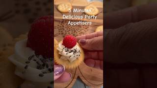 5 Minutes Party Appetisers Cream Cheese amp Raspberries On Crackers appetizer partyfood [upl. by Nasya827]