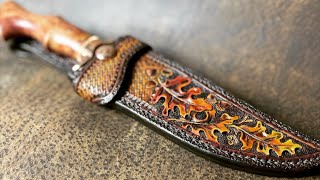 Making a Leather Sheath Full tutorial [upl. by Nyre]