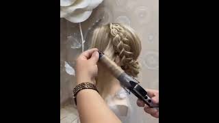 COMO HACER UN PEINADO RECOGIDO ELEGANTE CON TRENZA PARA BODAS O DE NOCHE FACIL Y RAPIDO [upl. by Els]