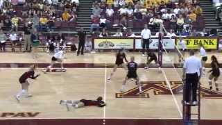 Highlights Gopher Volleyball Falls to Louisville [upl. by Anyaled]