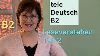 B2  telc Leseverstehen Teil 2  Freizeit  Deutsch lernen [upl. by Engracia]